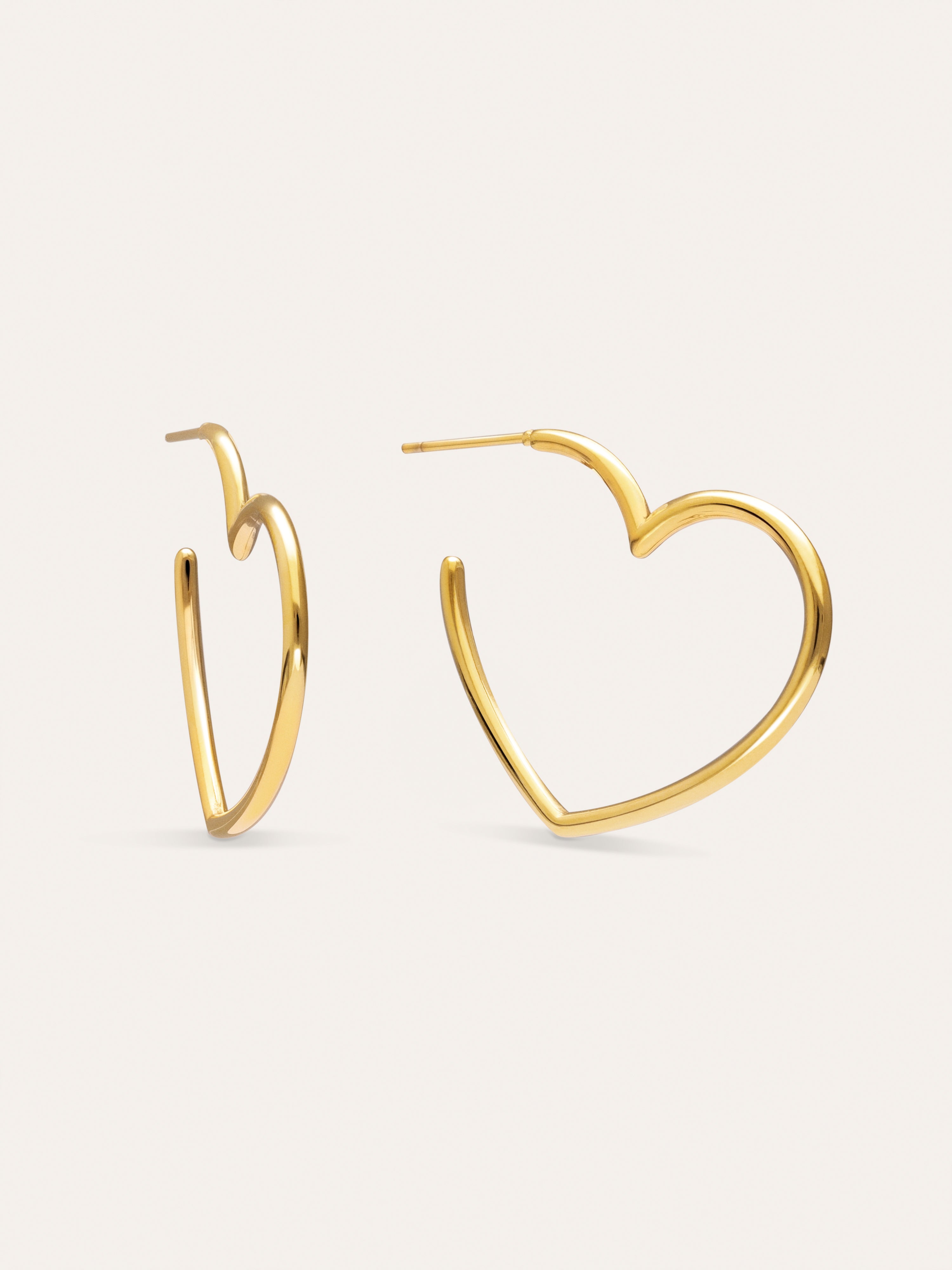 Boucles d'oreilles Créoles Cuore Acier Plaqué Or