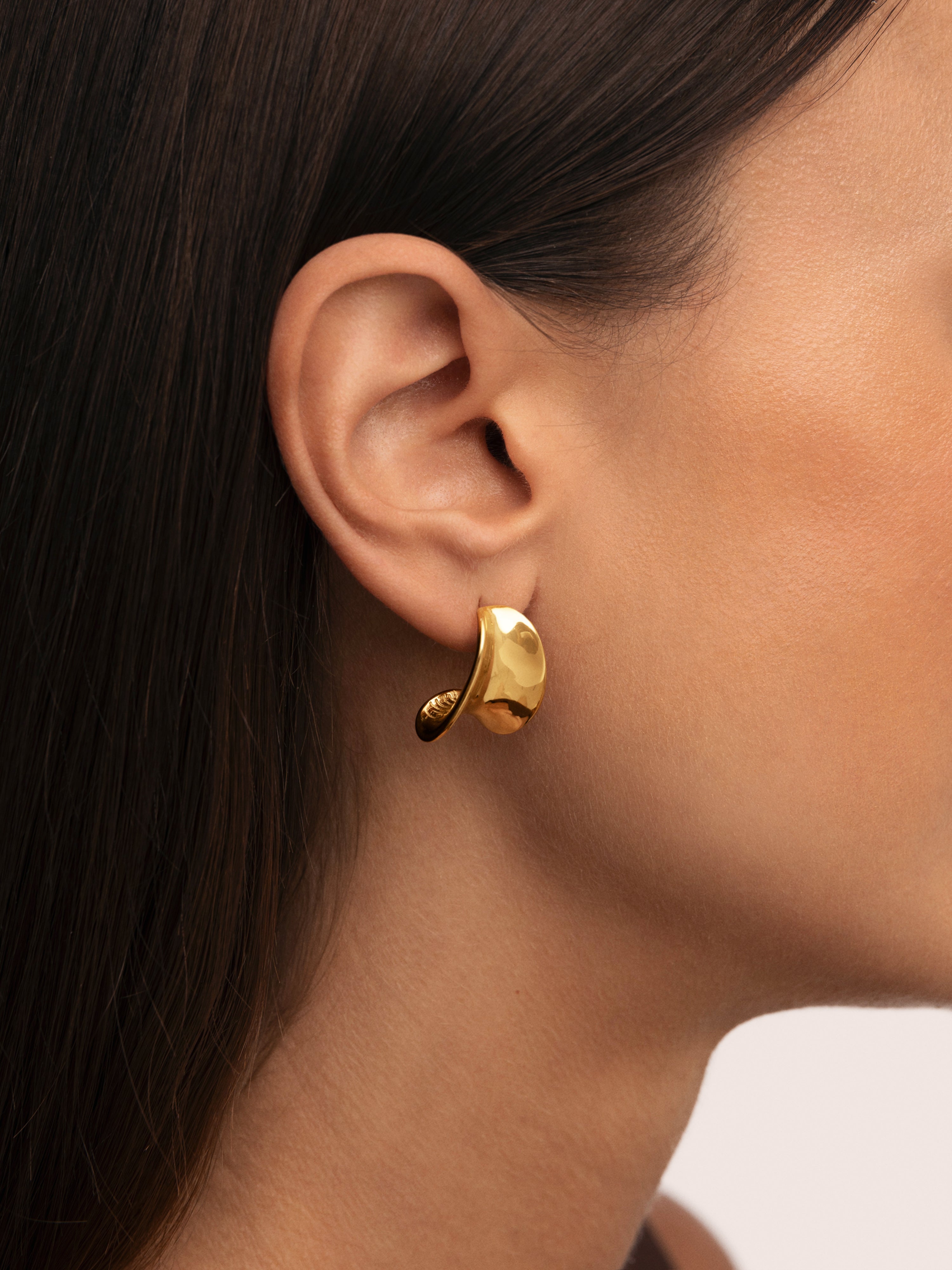 Pendientes Aro Little Lucy Acero Baño Oro
