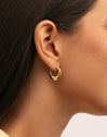 Pendientes Aro Lunette Acero Baño Oro