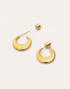 Pendientes Aro Lunette Acero Baño Oro