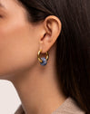 Carmen True Marine Gold Hoop Earrings