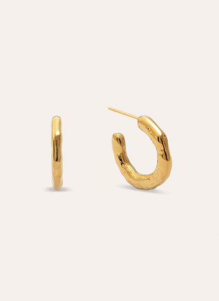 Pendientes Aro Mini Lake Acero Baño Oro