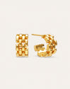 Pendientes Aro Mini Sierpe Baño Oro