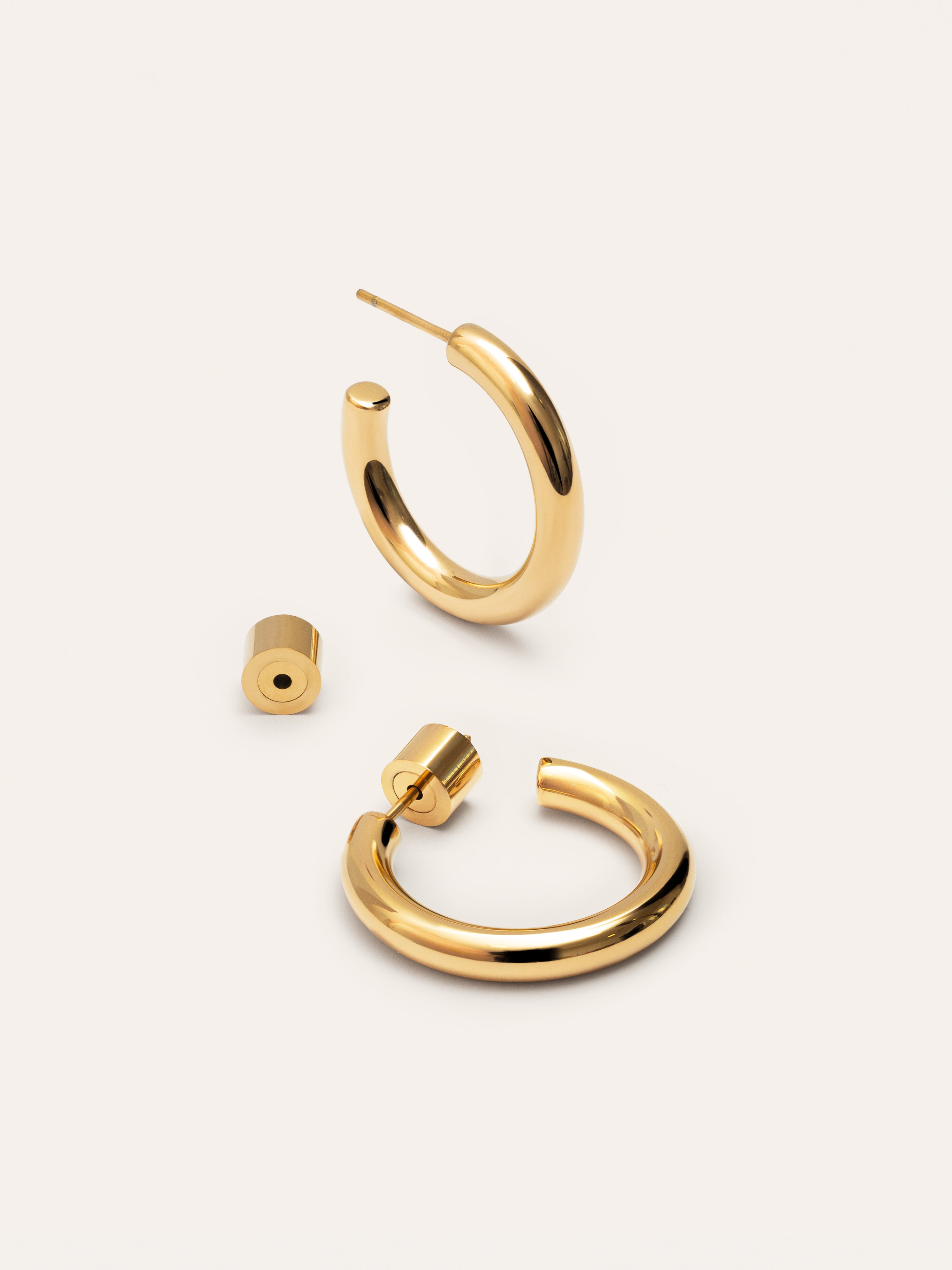 Pendientes Aro Nairobi Acero Baño Oro