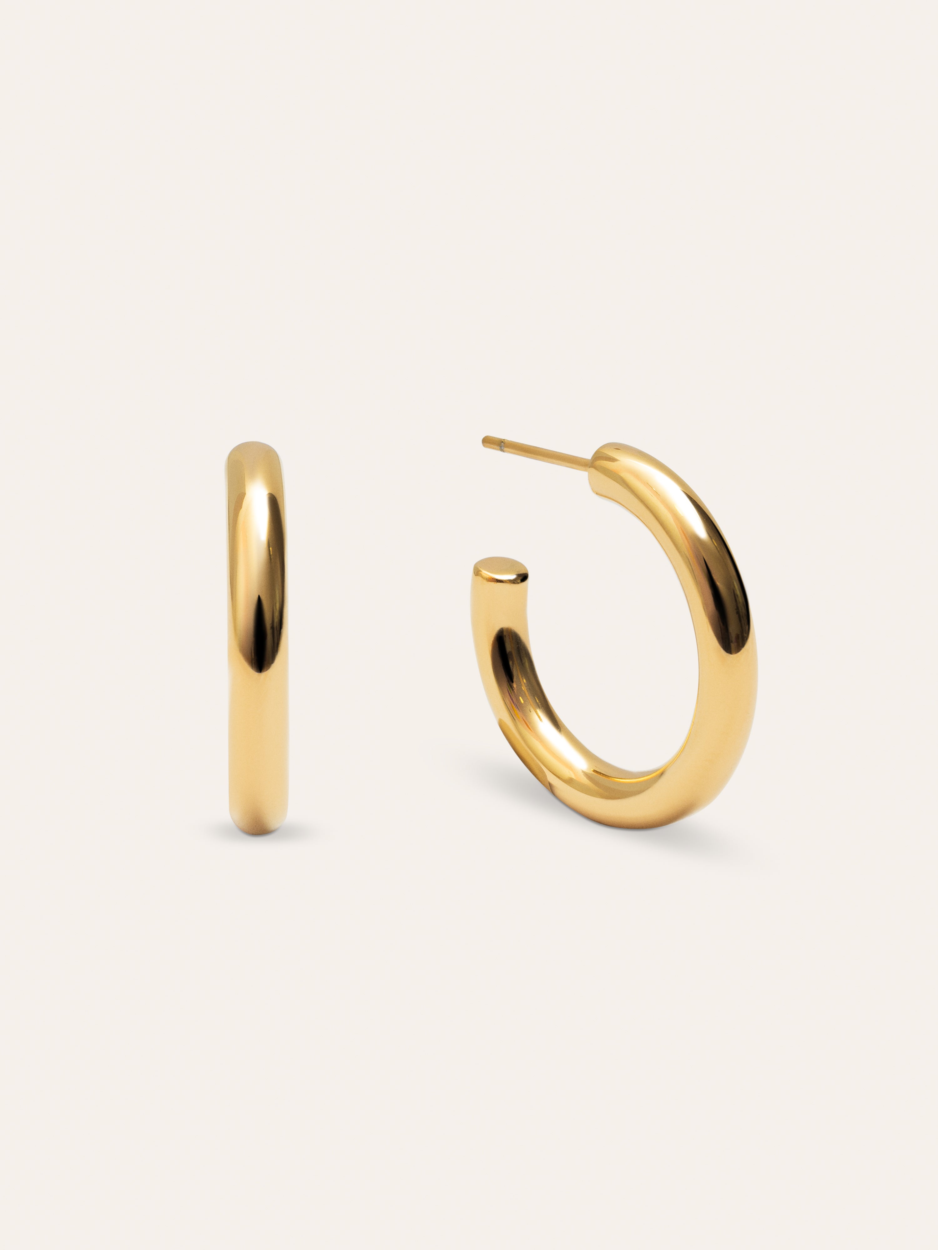 Pendientes Aro Nairobi Acero Baño Oro
