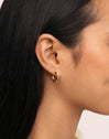 Pendientes Aro Organic River Acero Baño Oro