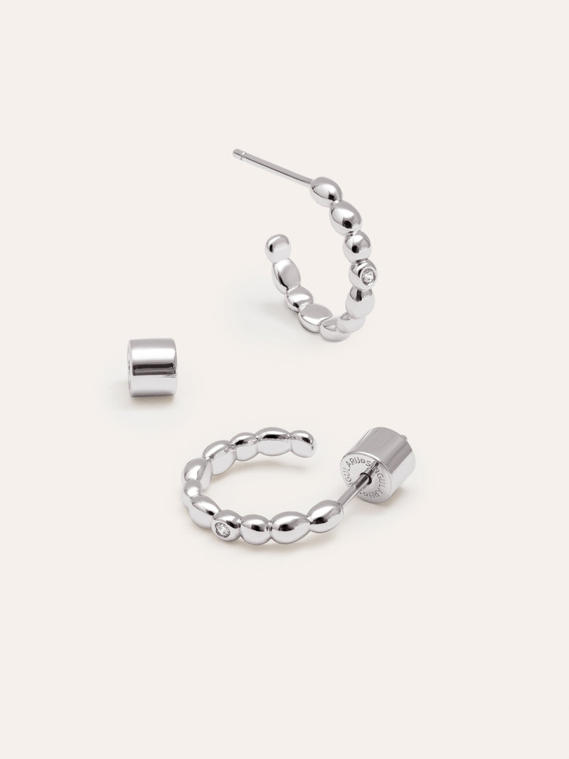 Pebble Spark creolen Ohrringe 