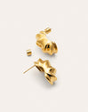 Pendientes Aro Puff Acero Baño Oro