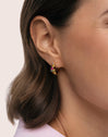 Pendientes Aro Rainbow Bubbles S Baño Oro