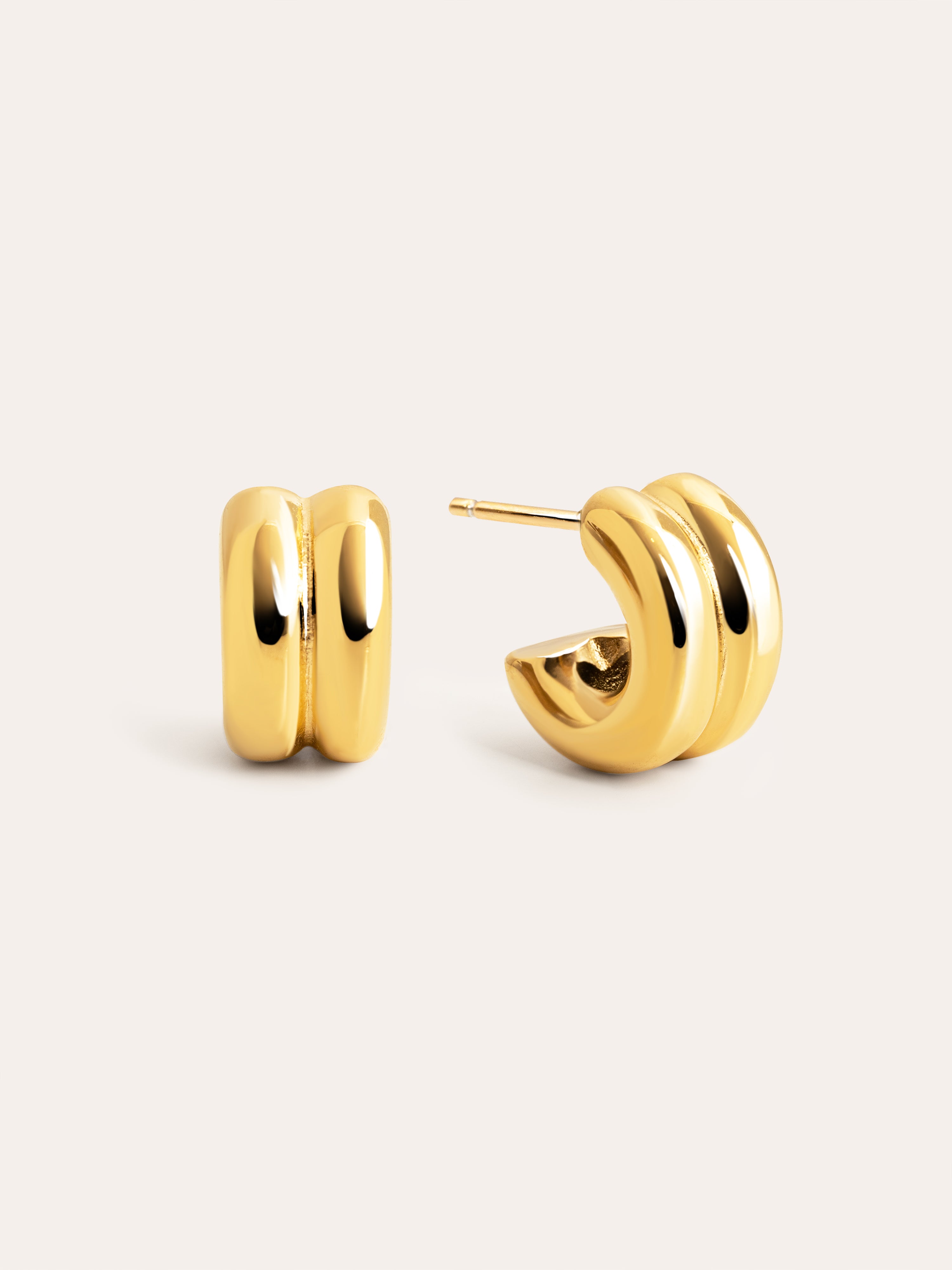 Shelly Hoop Earrings Gold Stainless Steel