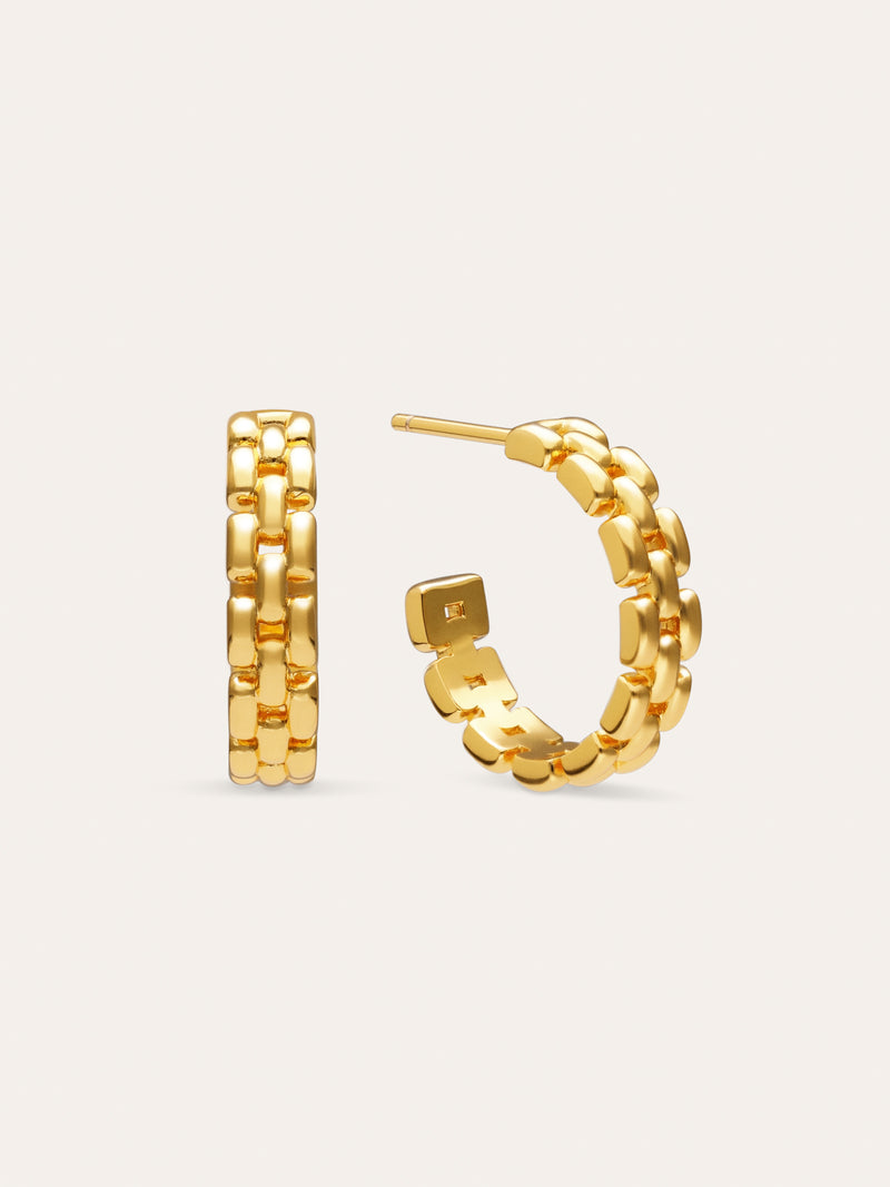 Pendientes Aro Sierpe Baño Oro