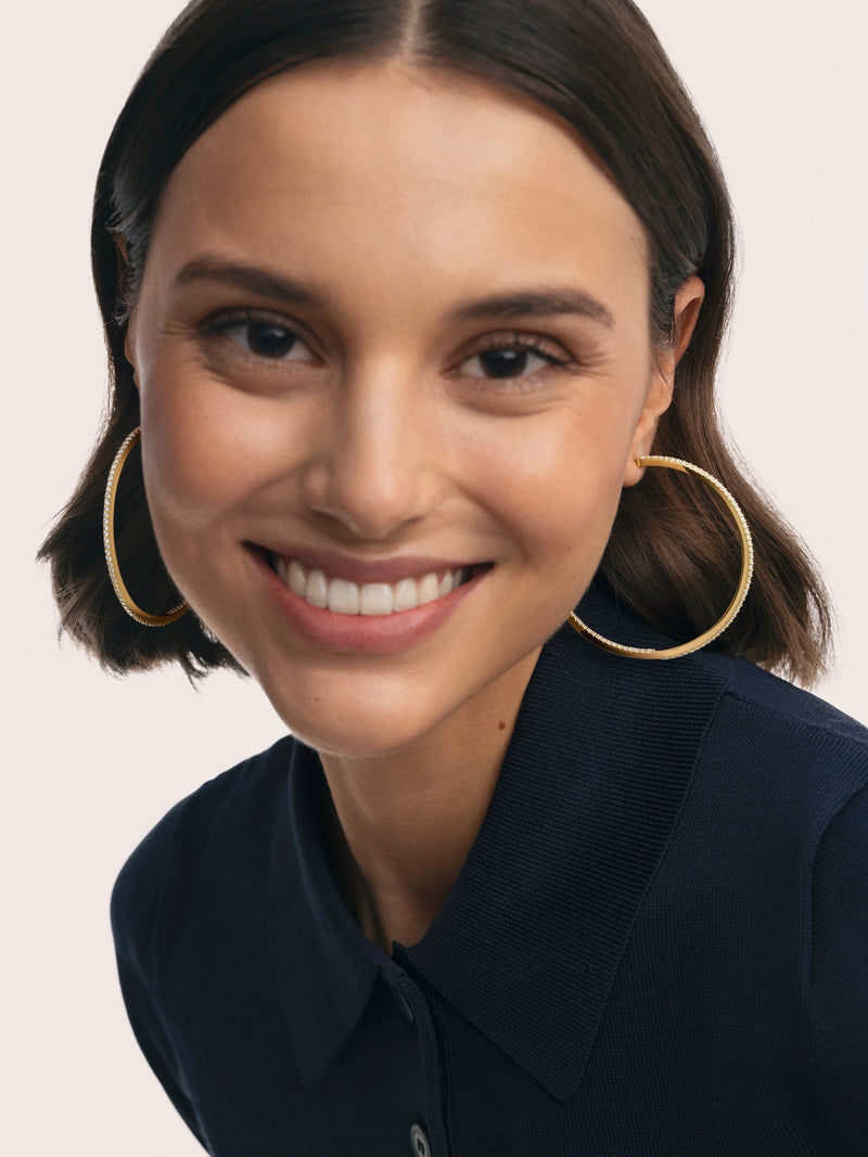 Ohrringe Scarlett XL Creole mit Goldbeschichtung