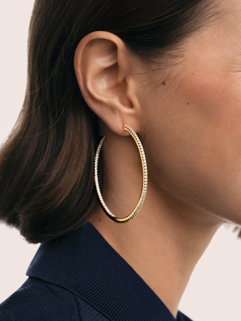 Ohrringe Scarlett XL Creole mit Goldbeschichtung