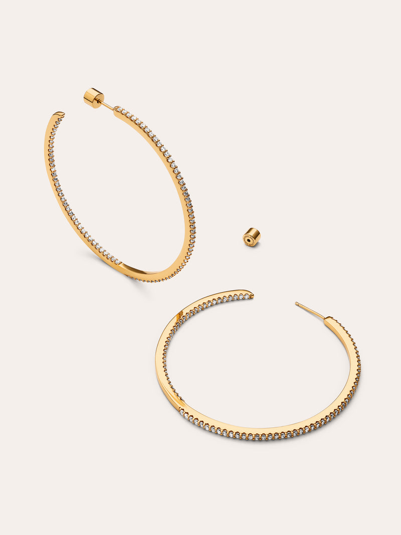 Ohrringe Scarlett XL Creole mit Goldbeschichtung