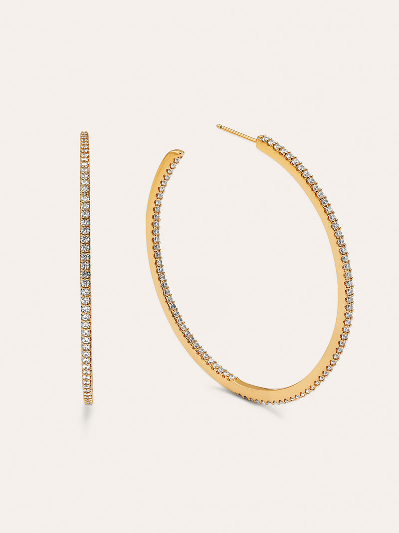 Ohrringe Scarlett XL Creole mit Goldbeschichtung
