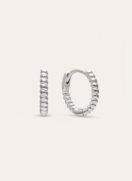 Brincos de Argola Twist Aço