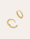 Pendientes Aro Twist Plata Baño Oro