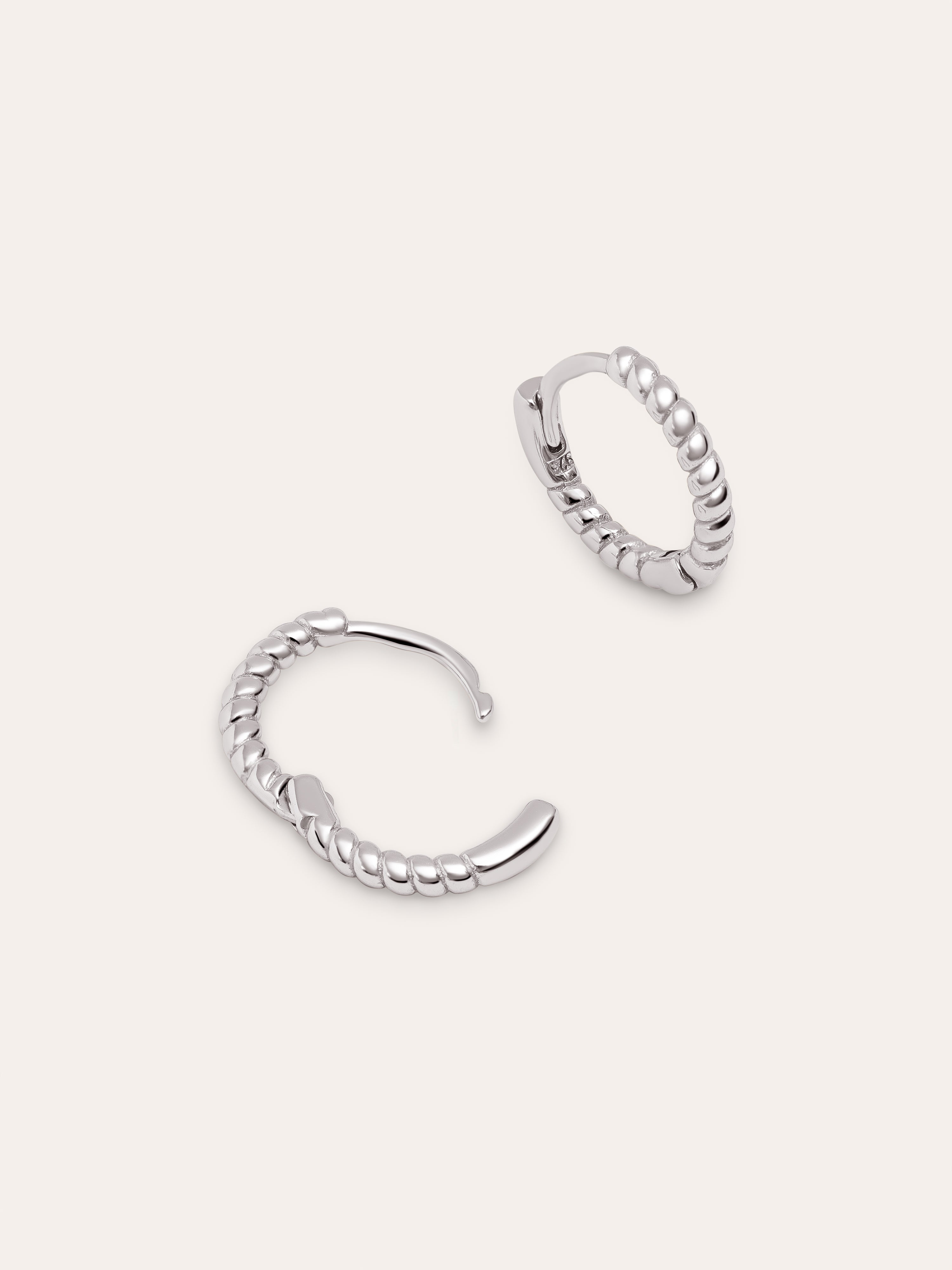 Pendientes Aro Twist Plata