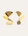 Pendientes Big Swirl Acero Baño Oro