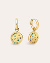 Pendientes Aro Bling Rainbow  Acero Baño Oro