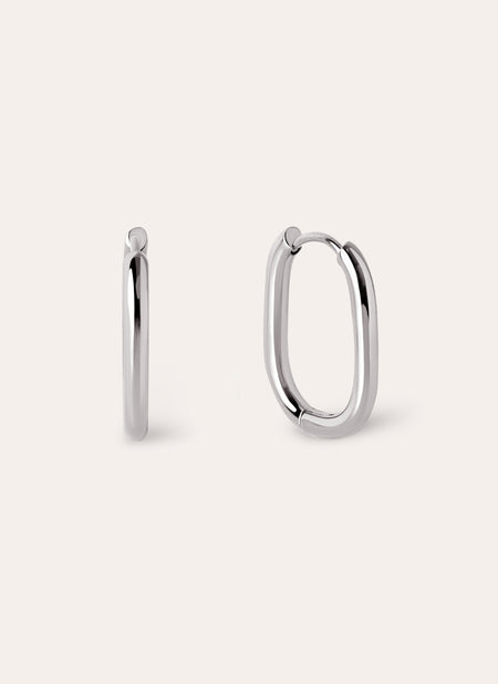 Bossa Stainless Steel Hoop Earrings