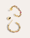 Bubbles Gold Hoop Earrings