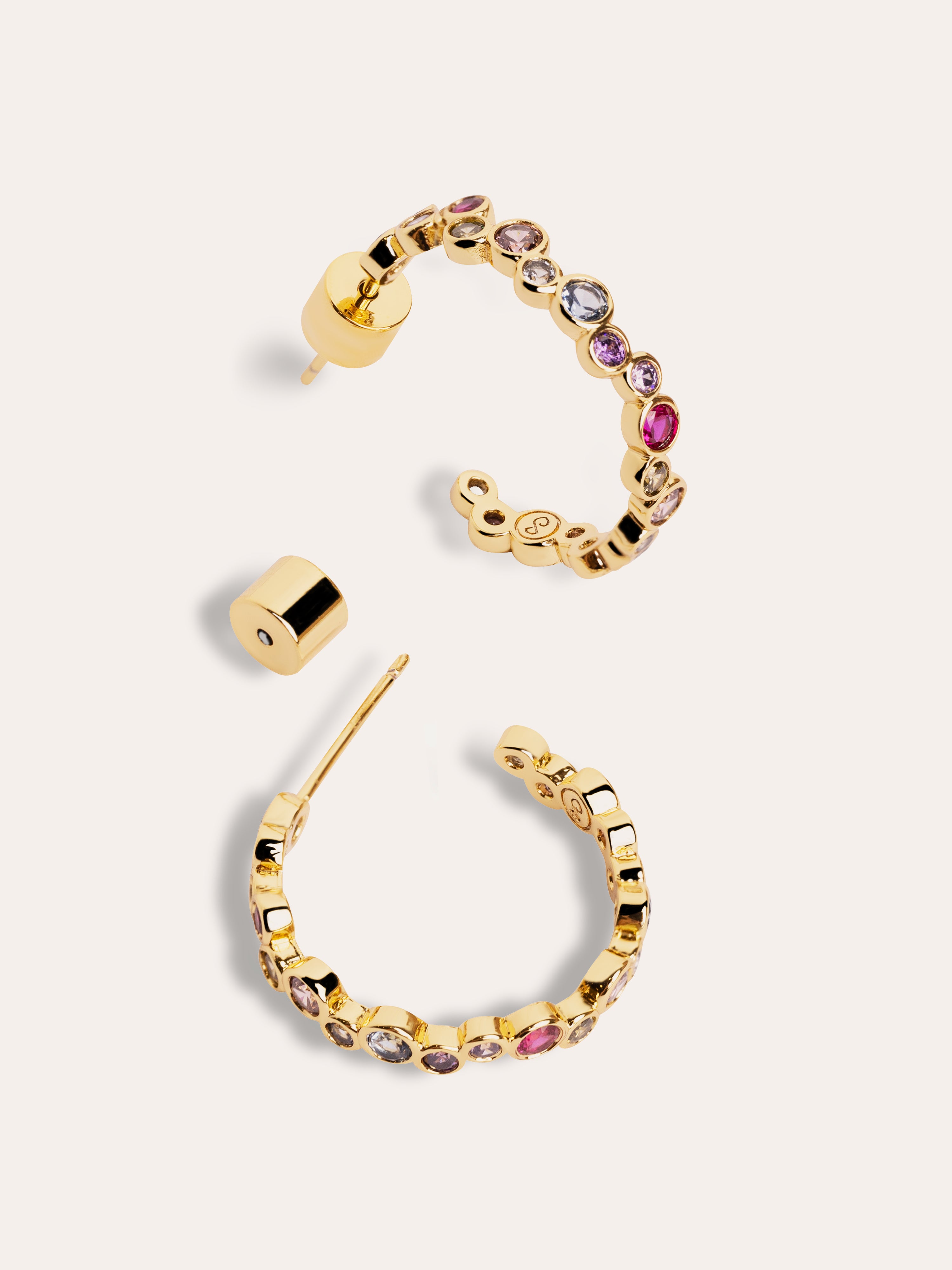 Bubbles Gold Hoop Earrings