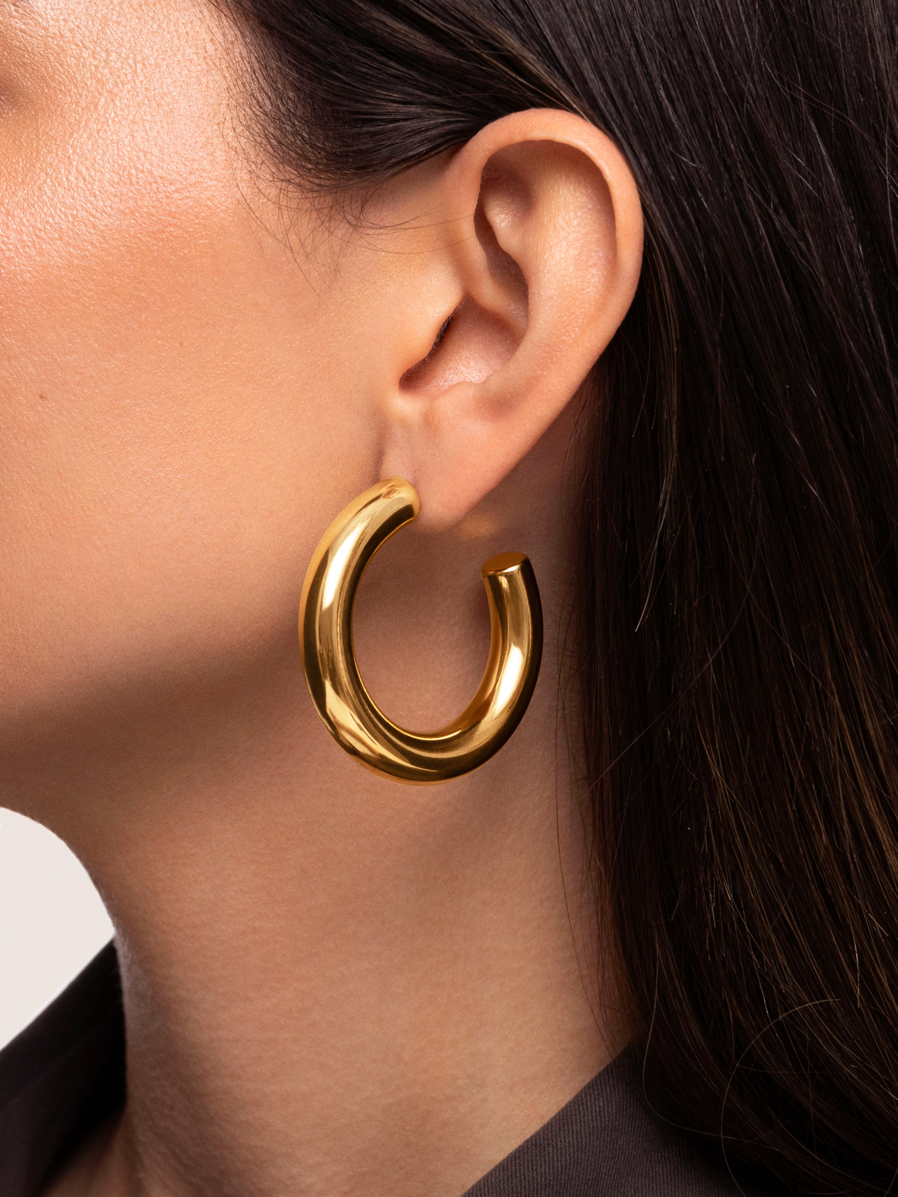 Cairo Hoop Gold Earrings