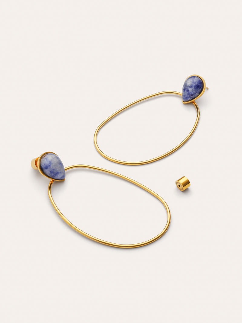 Orecchini Catalina Oval Acciaio Placcato Oro
