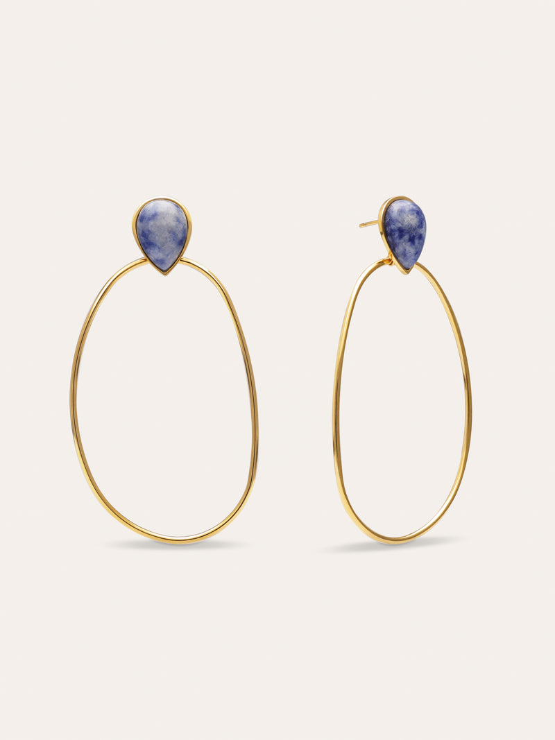 Orecchini Catalina Oval Acciaio Placcato Oro