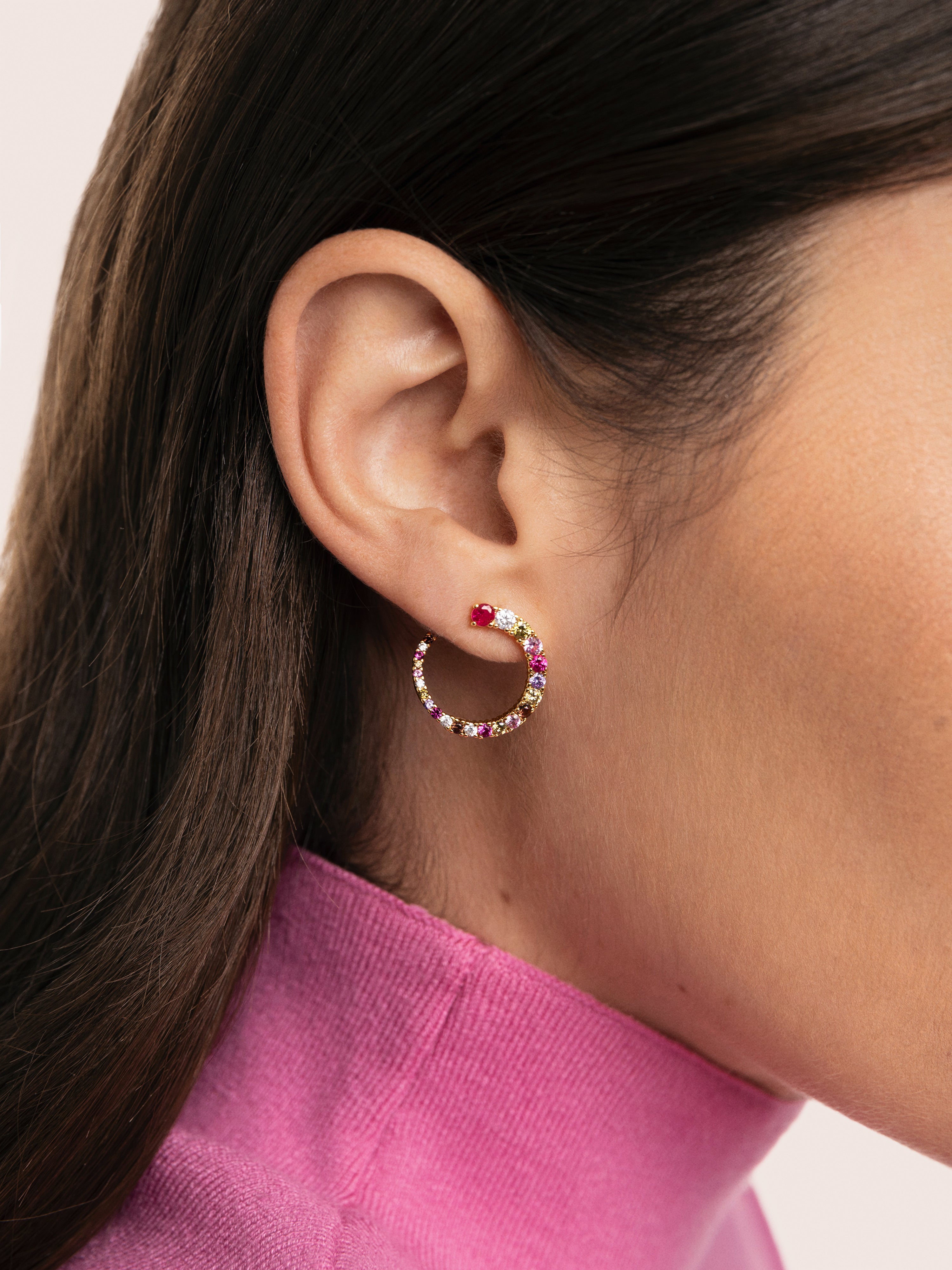 Circle Estelar Gold Earrings