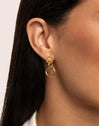 Pendientes Circles Twist Baño Oro