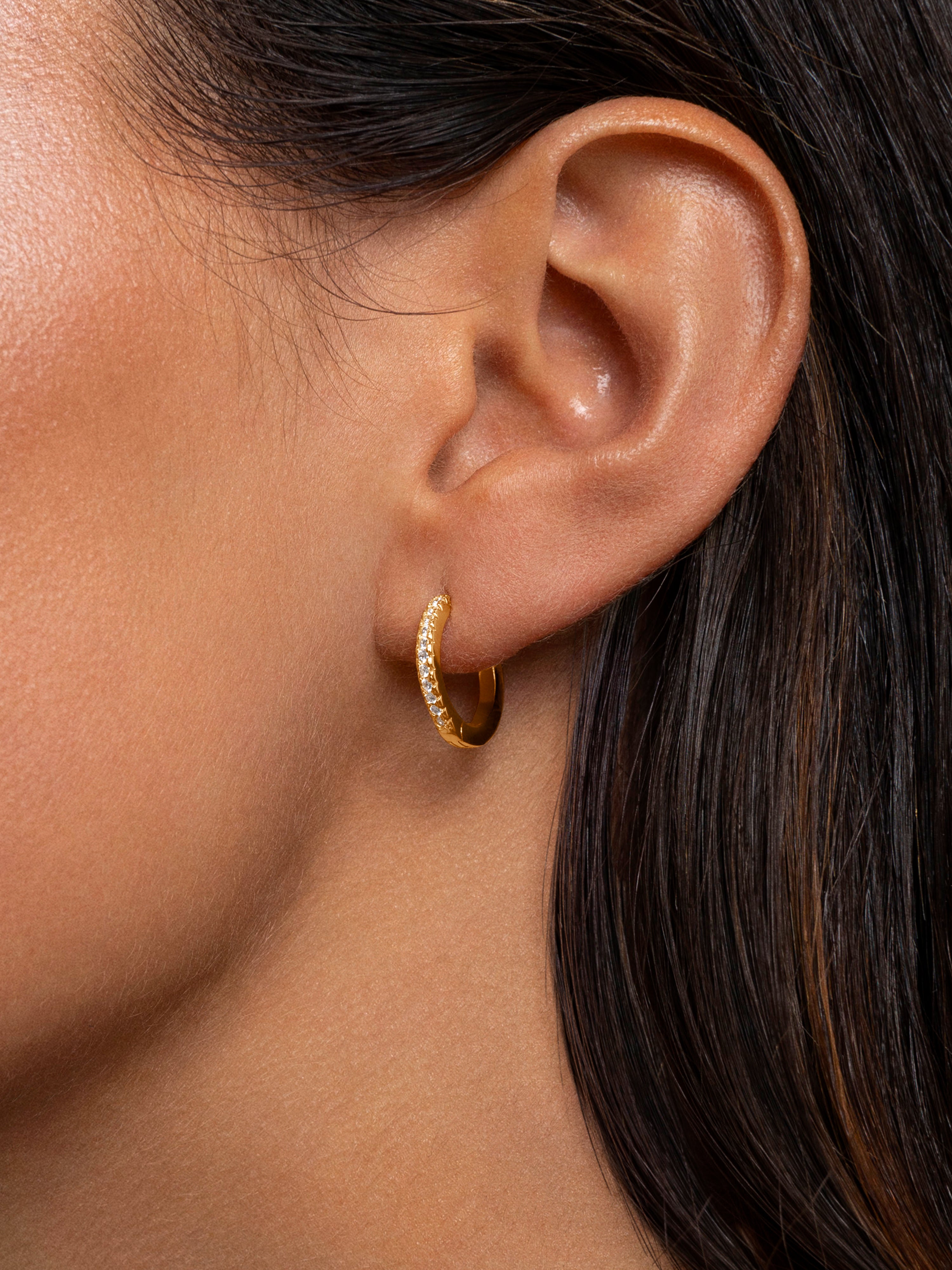 Cleo L Gold Hoop Earrings