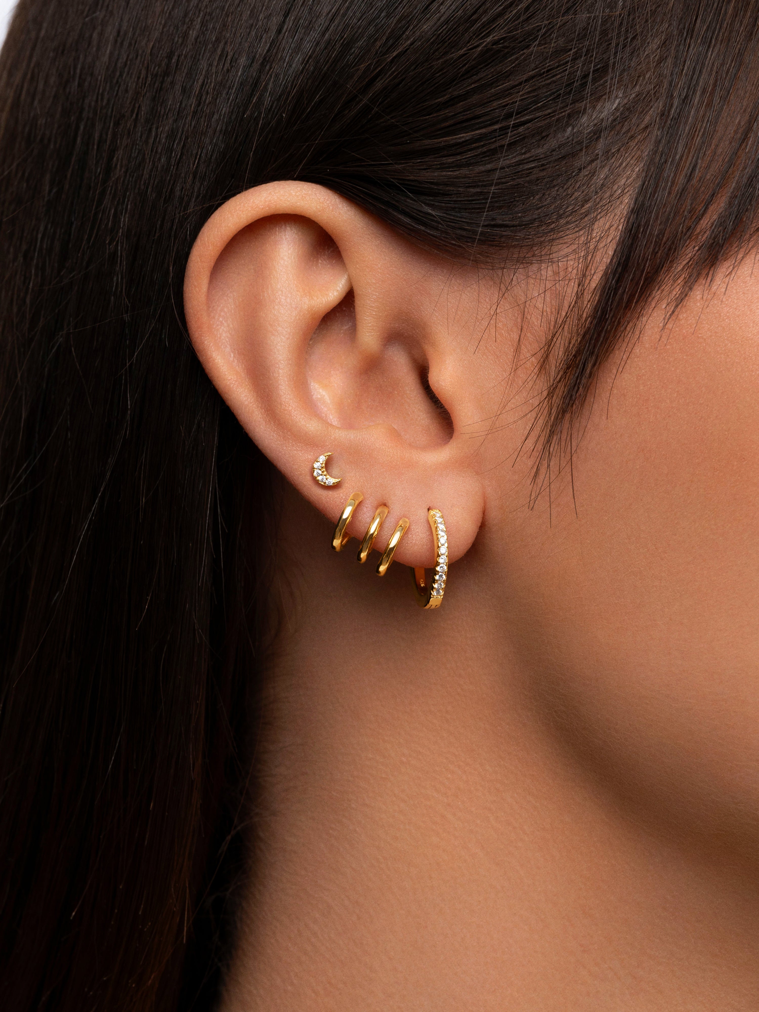 Cleo L Gold Hoop Earrings