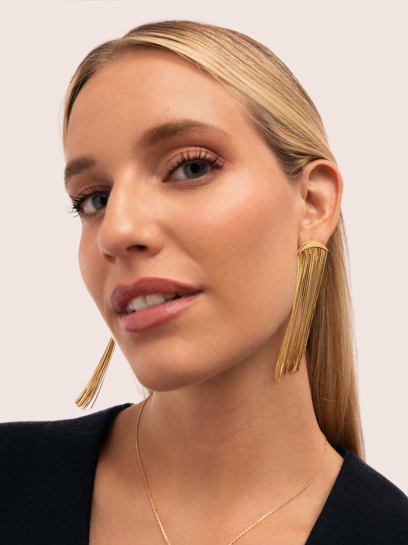 Cleopatra Ohrringe, Edelstahl, vergoldet