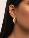 Pendientes Cacao Acero Baño Oro