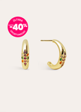 Colors Space Gold Hoop Earrings