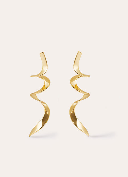 Curl Gold Earrings