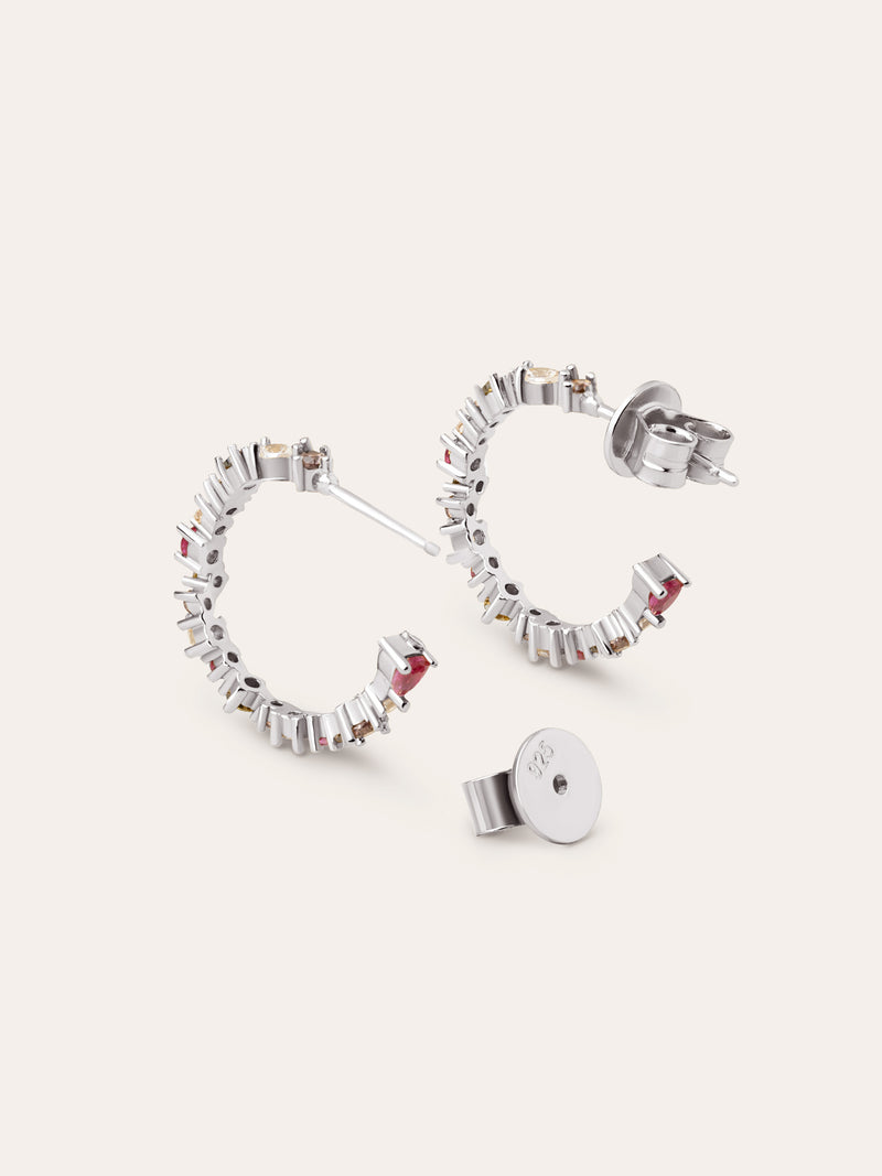Pendientes Aro Estellar Colors Plata