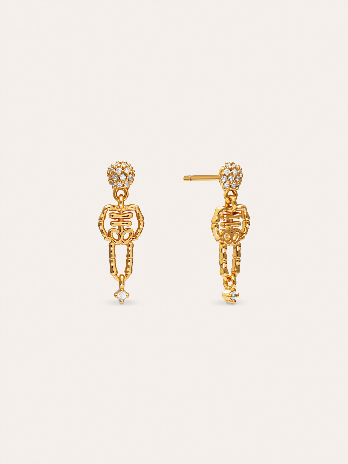 Pendientes Esqueleto Spark Baño Oro