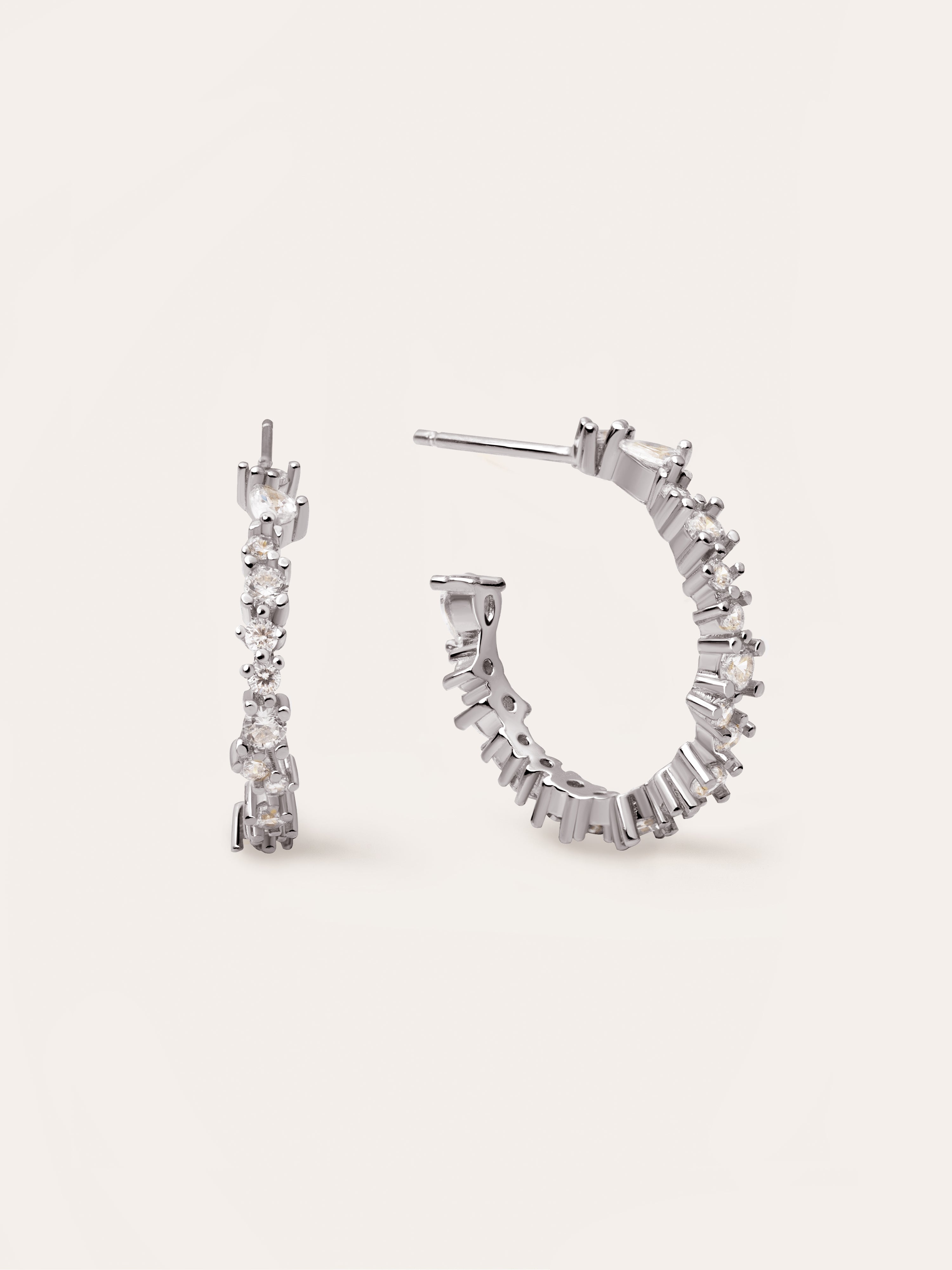 Pendientes Aro Estellar White
