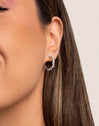 Pendientes Aro Estellar White Plata