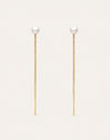 Oorbellen Falling Pearl Staal verguld met goud