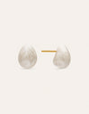 Alea White Enamel Drop Earrings Steel Gold Plated