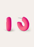 Pendientes Aro Gummy Fucsia Acero