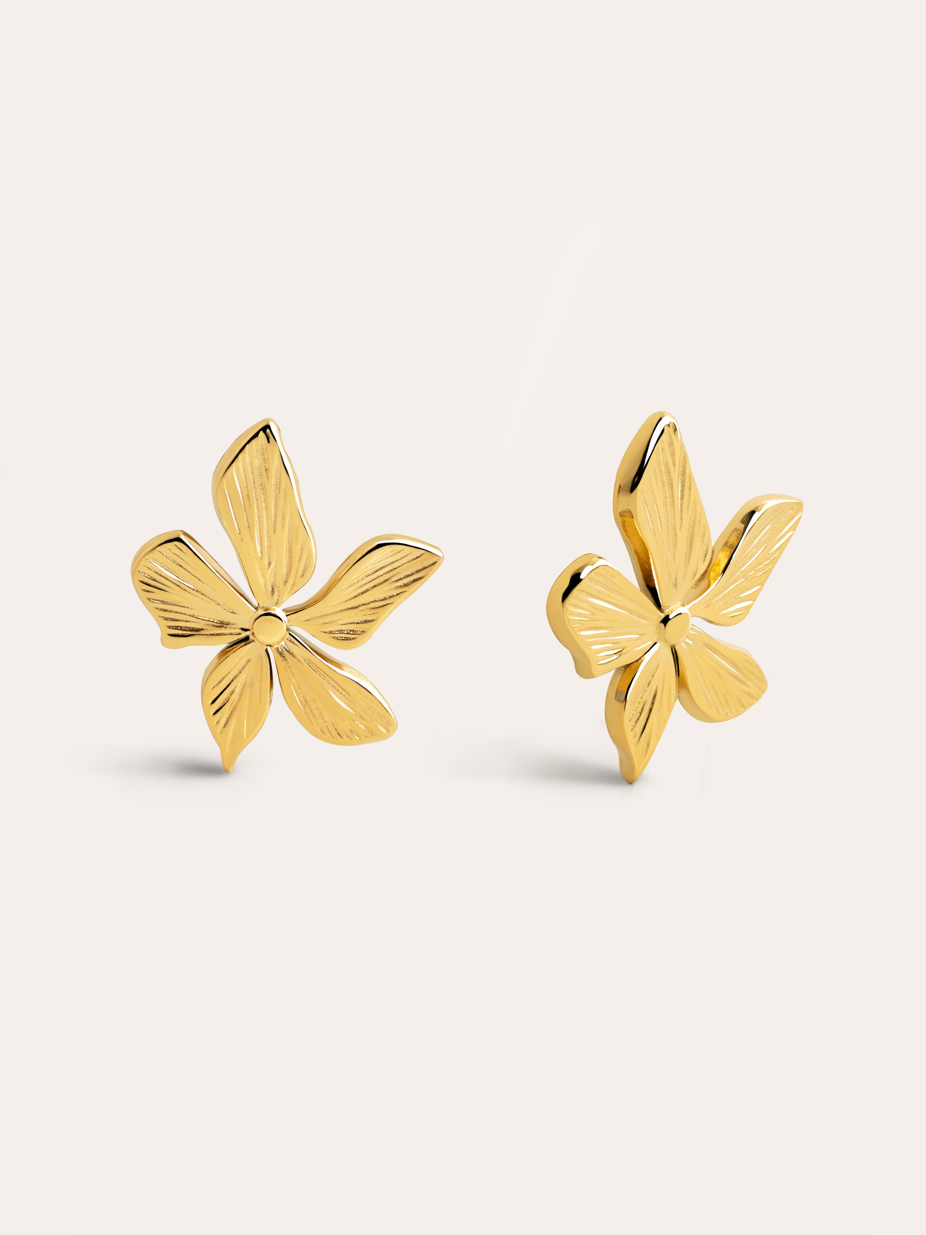 Jasmine Stainless Steel Gold Earrings