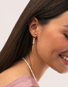 Ohrringe Long Costa Stahl mit 18kt Goldbeschichtung