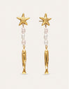 Ohrringe Long Costa Stahl mit 18kt Goldbeschichtung