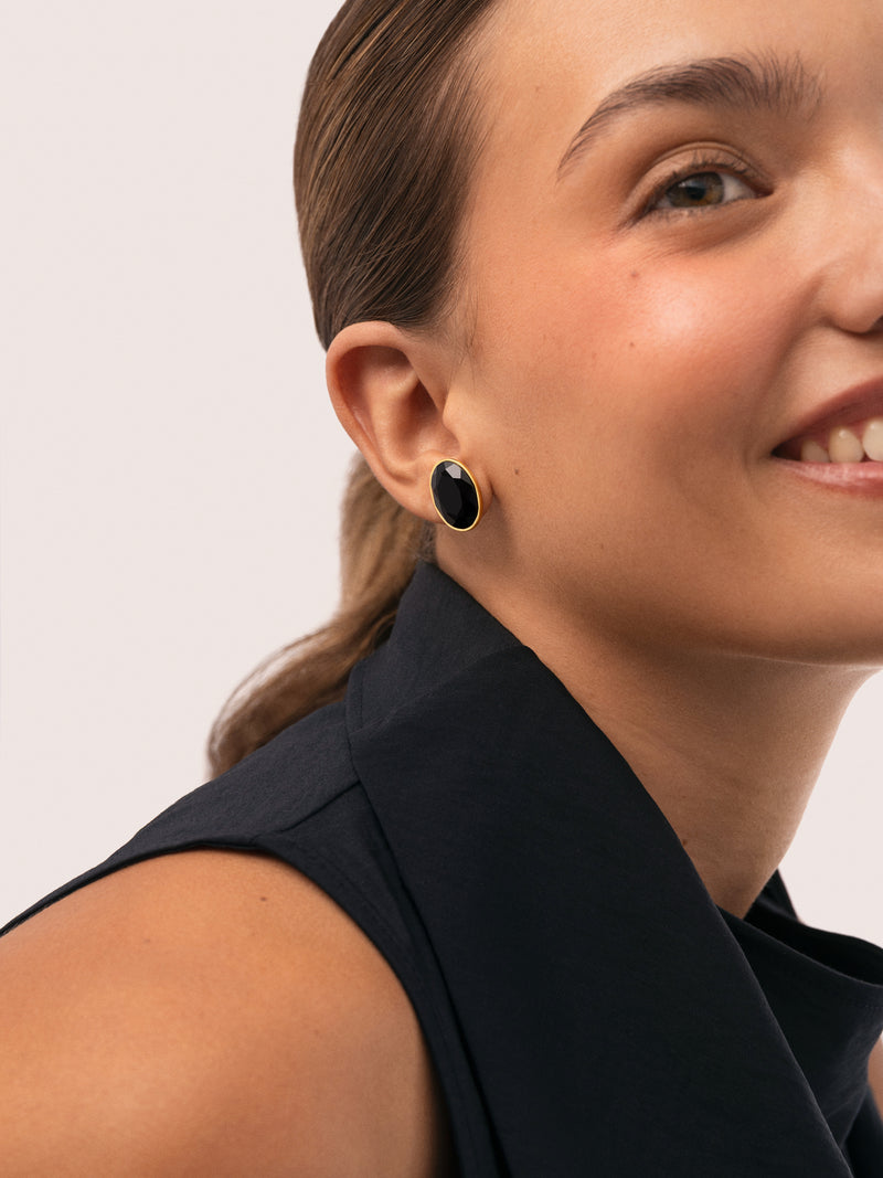 Lena Steel Earrings Gold Plated