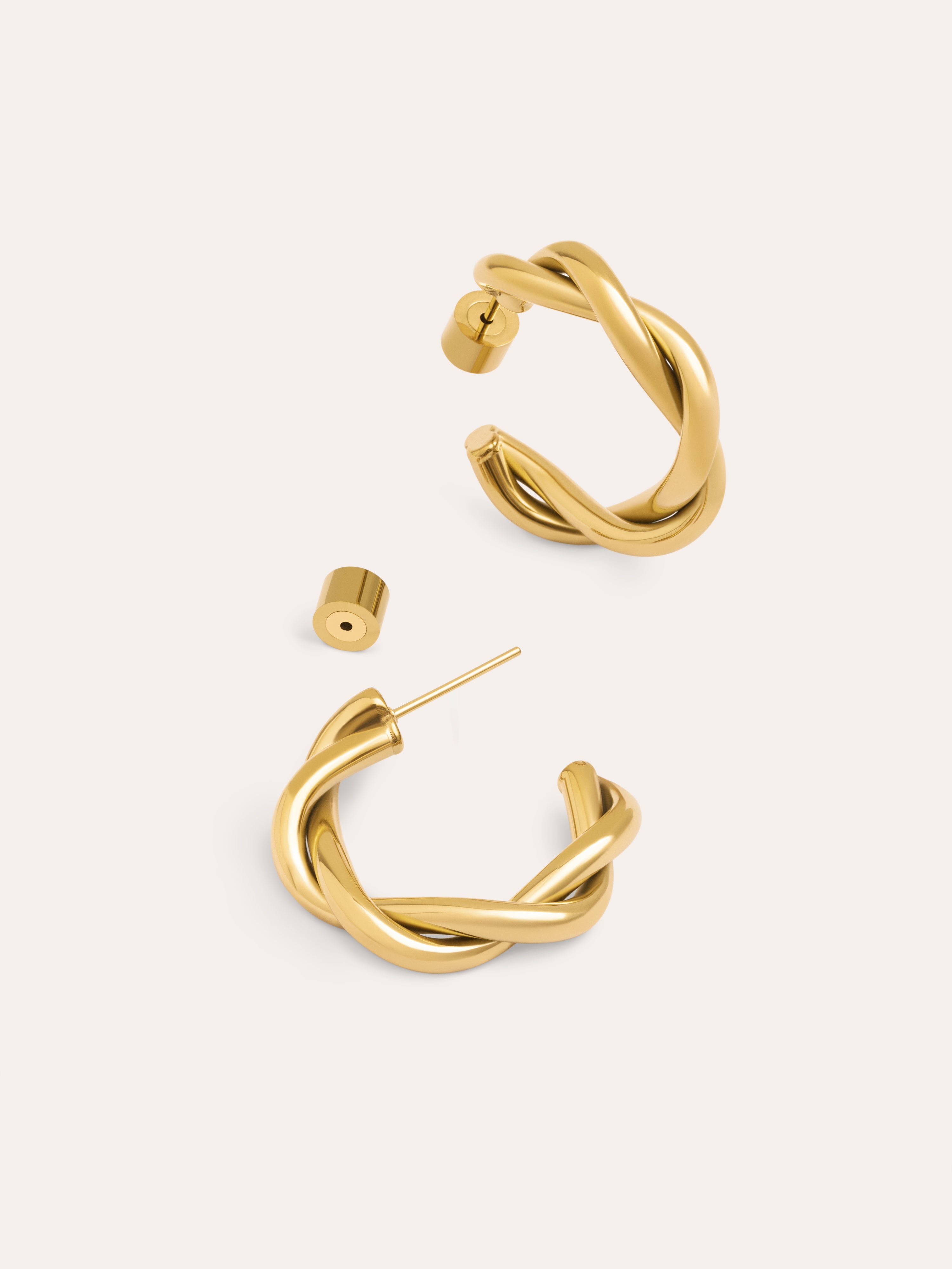 Lina Stainless Steel Gold Earrings